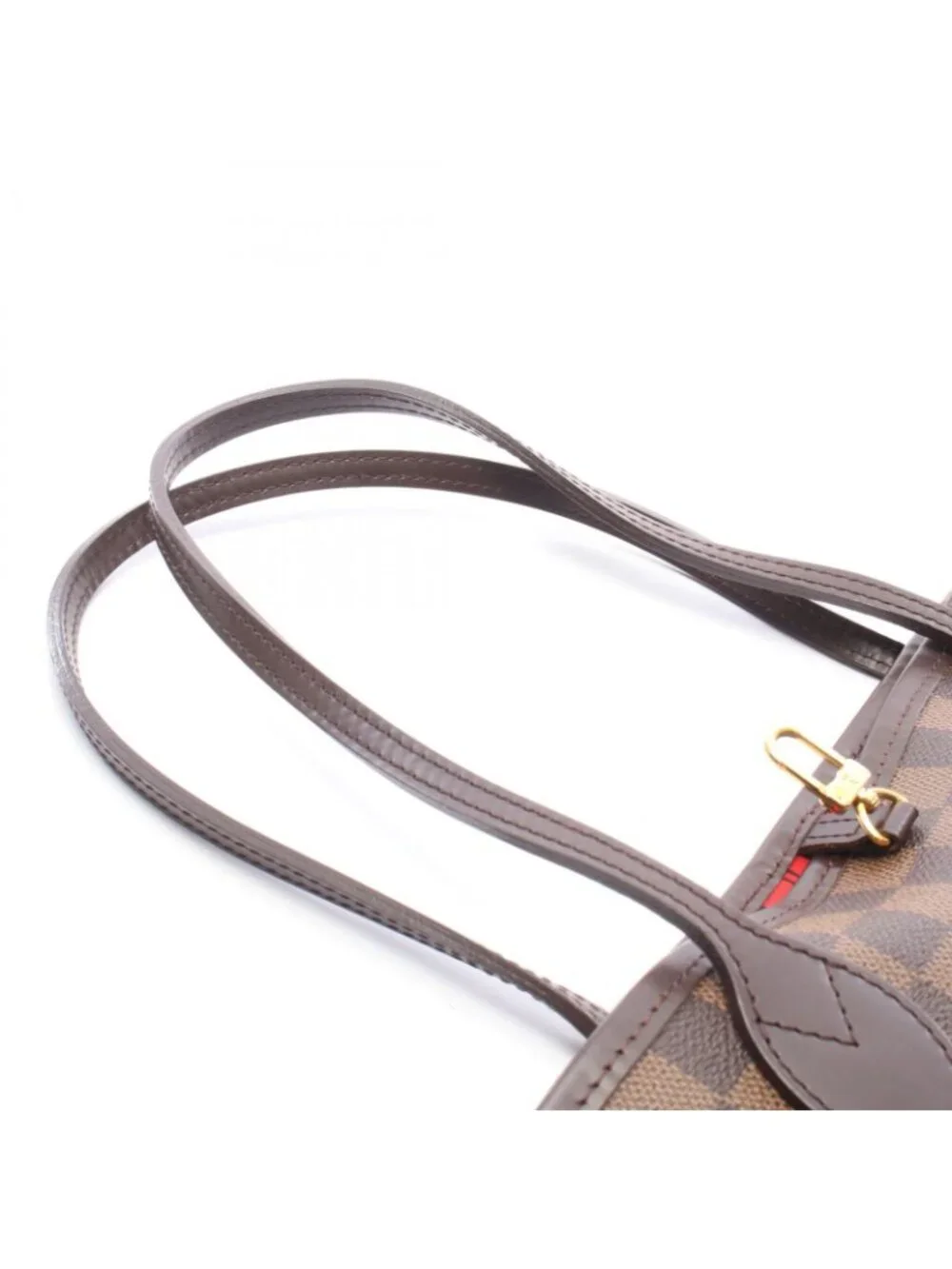 Louis Vuitton Tote Bag Neverfull MM Damier Ebene Canvas Leather